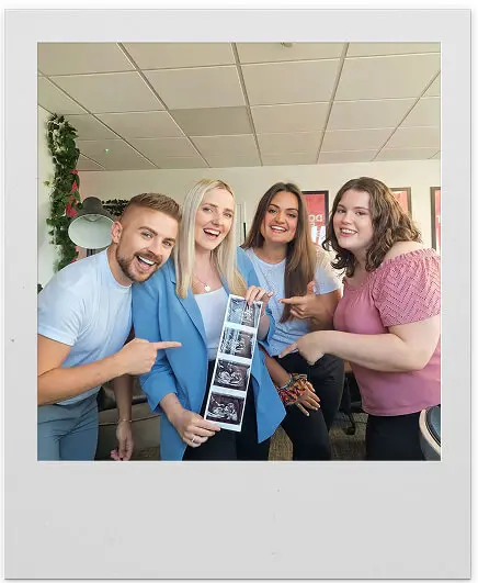 Celebrating baby scan pictures