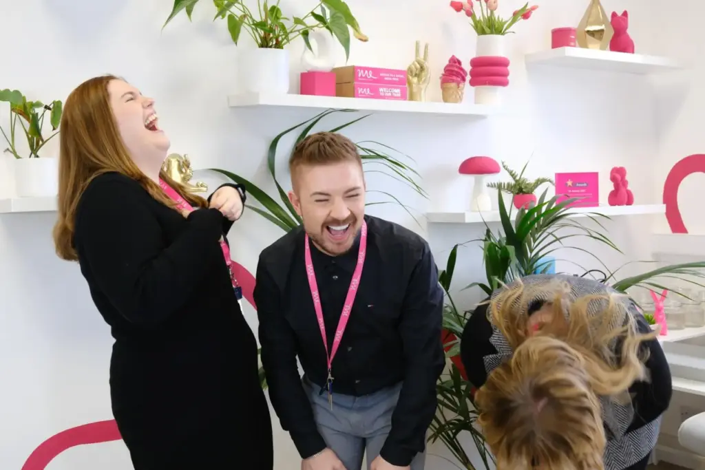 Laughing in the office
